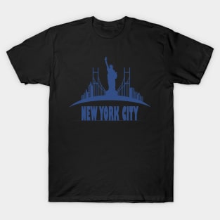 New York city, blue color T-Shirt